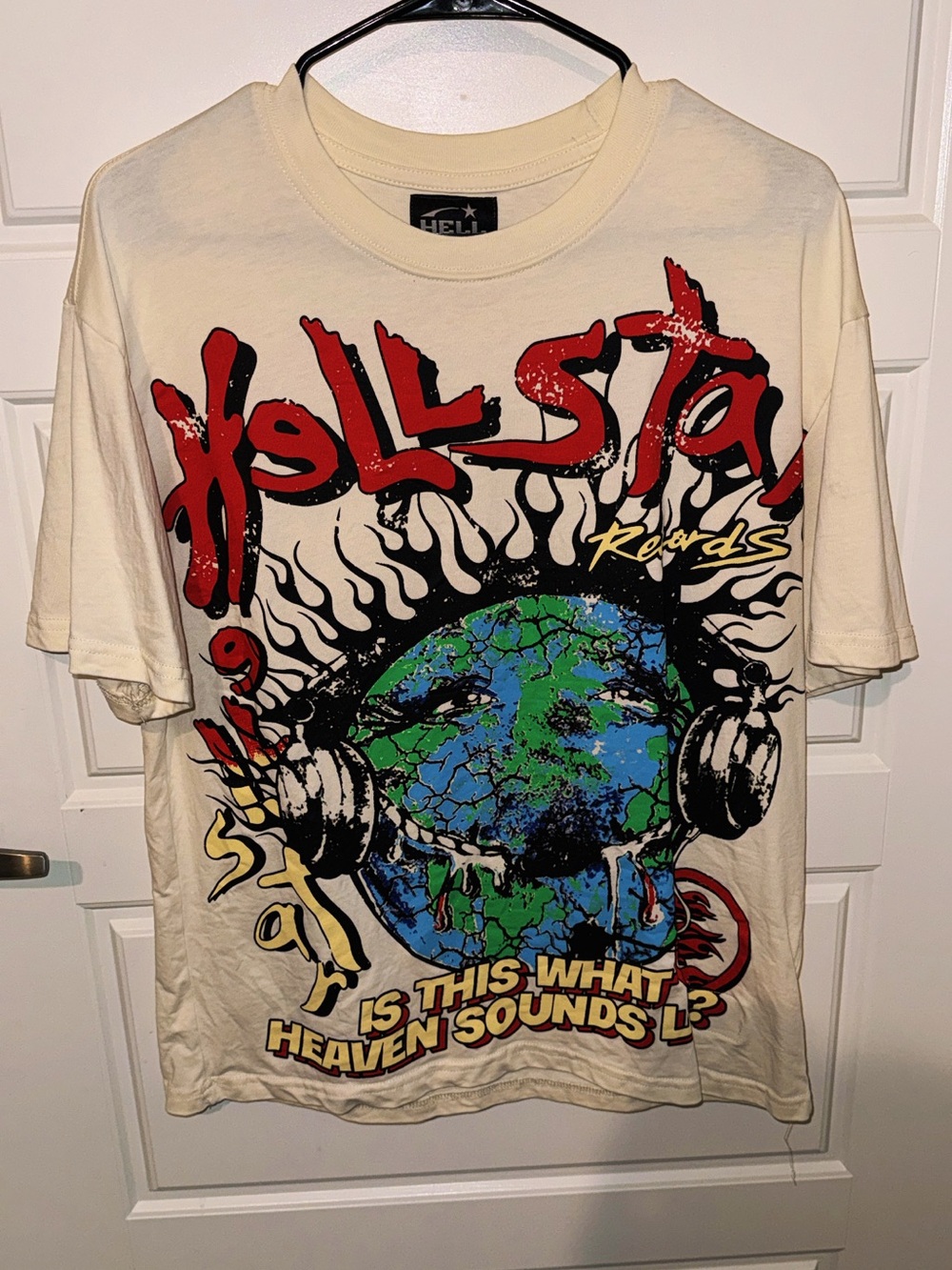 Hellstar Records Cream Graphic Short Sleeve Tee